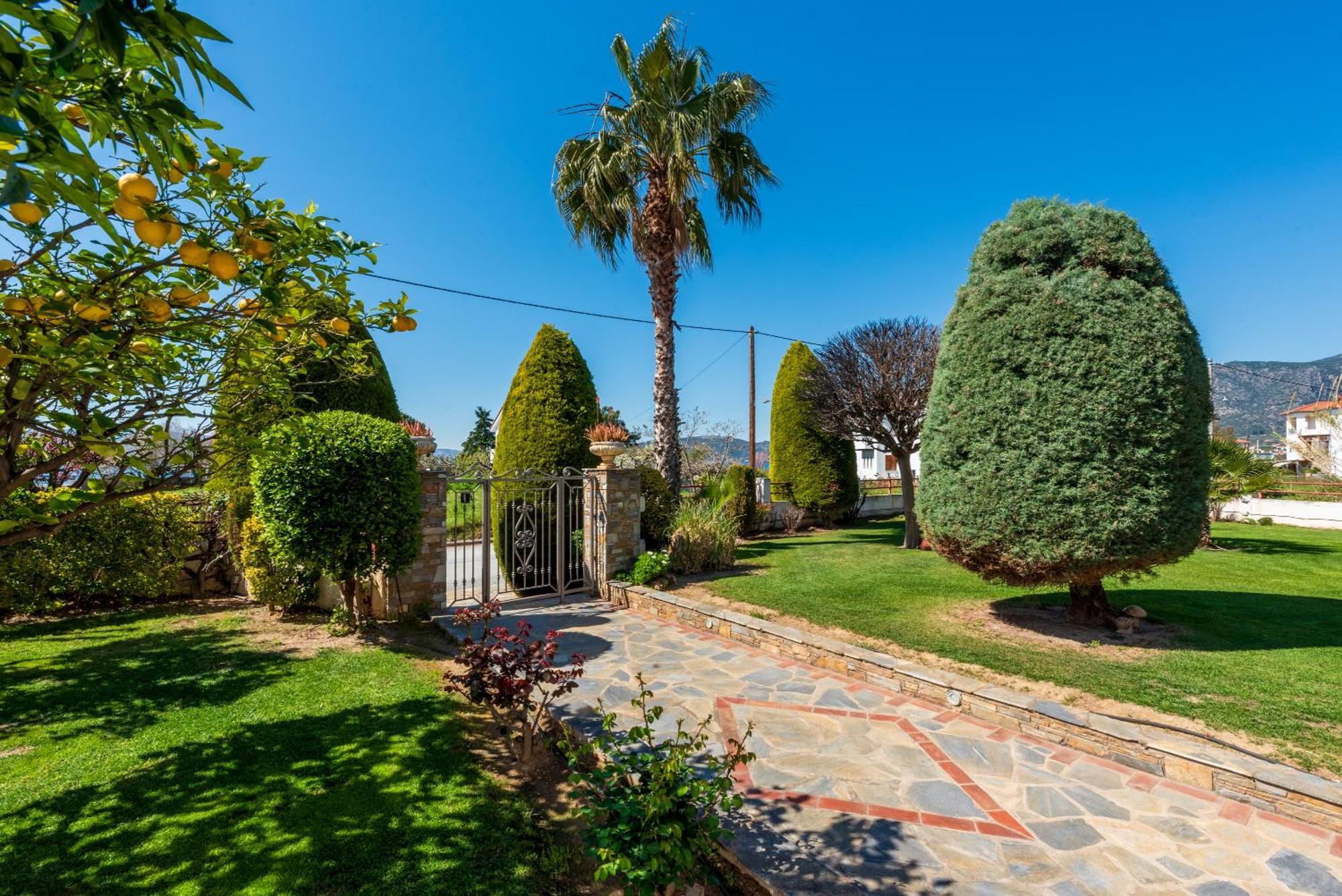Appartamento Christina'S Twin Palm Trees House Agria Esterno foto
